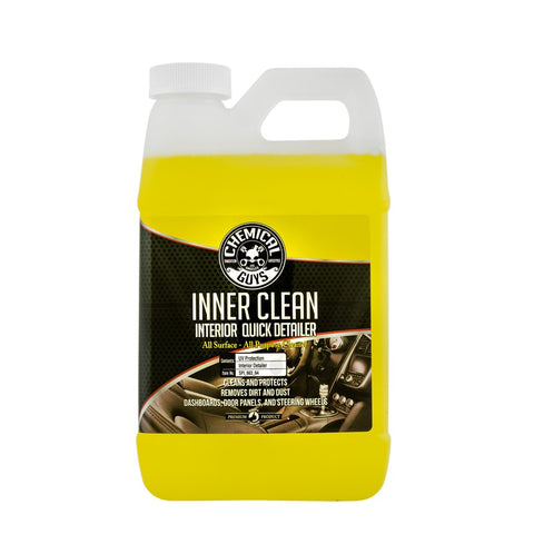  Chemical Guys SPI_663 InnerClean Interior Quick Detailer &  Protectant, Pineapple Scent (Works on Dashes, Door Panels, Arm Rests &  More), 1 Gal. with 16 oz. Spray Bottle (2 Item Bundle) : Automotive